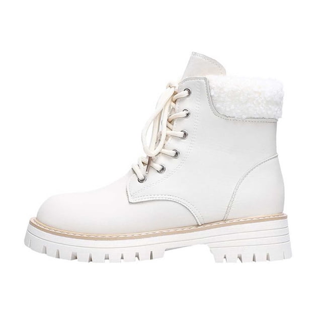 Bottes d'Hiver pour Femmes Bottes d'Hiver Décontractées et Élégantes avec Talon Épais et Semelle Souple, Bout Rond et Design à Nouer devant Bottes d'Hiver pour Femmes
