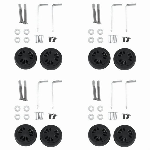 4 Set 50X15mm Luggage Wheels Wear PU Caster Suitcase Replacement Wheels Luggage Wheel Universal 6mm 8mm