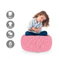 thumbnail image 2 of Beauty Storage Toy Bag Chair, Feminine Style Abstract Pinkish Makeup Hair Face Skin Care Cosmetic Items Pattern, Stuffed Animal Organizer Washable Bag, Small Size, Blush Pink, by Ambesonne, 2 of 3