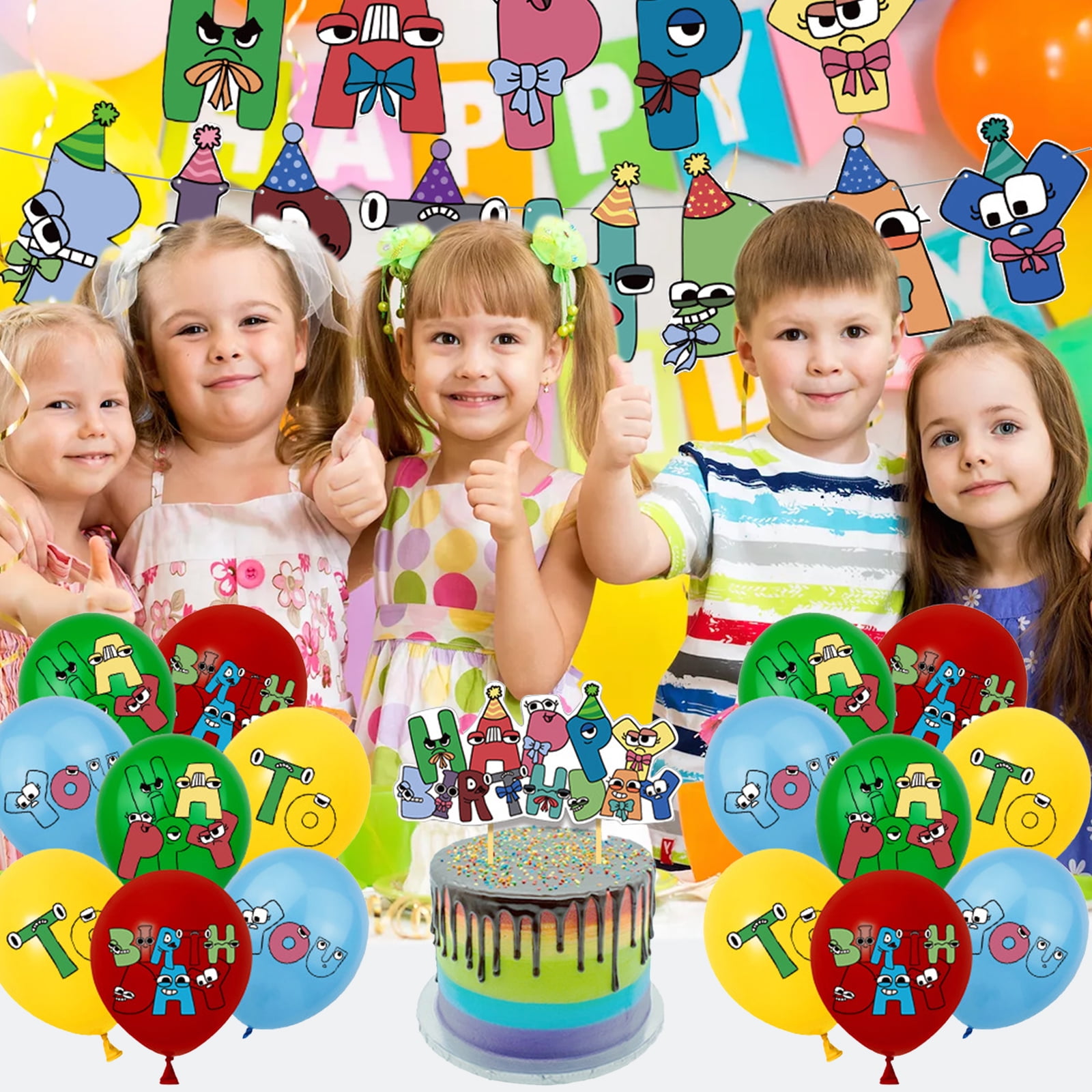 Alphabet Lore Birthday Party Decoration Baby Shower Boys Girls