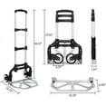 thumbnail image 2 of FCH Folding Hand Truck Aluminum Portable Folding Hand Cart 165lbs Capacity Hand Cart and Dolly Ideal for Home, Auto, Office,Travel Use,Black, 2 of 13