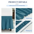 thumbnail image 6 of Subrtex Elastic Wrap Around Bed Skirt Dust Ruffle Smooth Soft Bed Frame Cover 15-inch Drop (Twin, Peacock Blue), 6 of 6