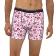 thumbnail image 2 of Men'S Boxer Briefs, Flower Butterfly Pink Soft And Breathable Mens Underwear Boxer Briefs With Widen Waist, 2 of 2