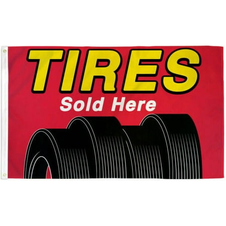 UPC: 0753569833502 | TIRES Sold Here Flag 3×5 ft Business Advertising Sign Banner Garage Store Car