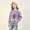 Purple, variant on Gaxelrn Toddler Girls Dinosaur Applique Long Sleeve Crewneck Sweatshirt Cotton Pullover,Size 6-7 T