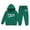 Dark Green, variant on Byoo Letter Graphic Outfits for Toddler Girl Lined Hoodie Sweatshirt Sweatpants Tracksuit Set Sport Sweatsuit Set