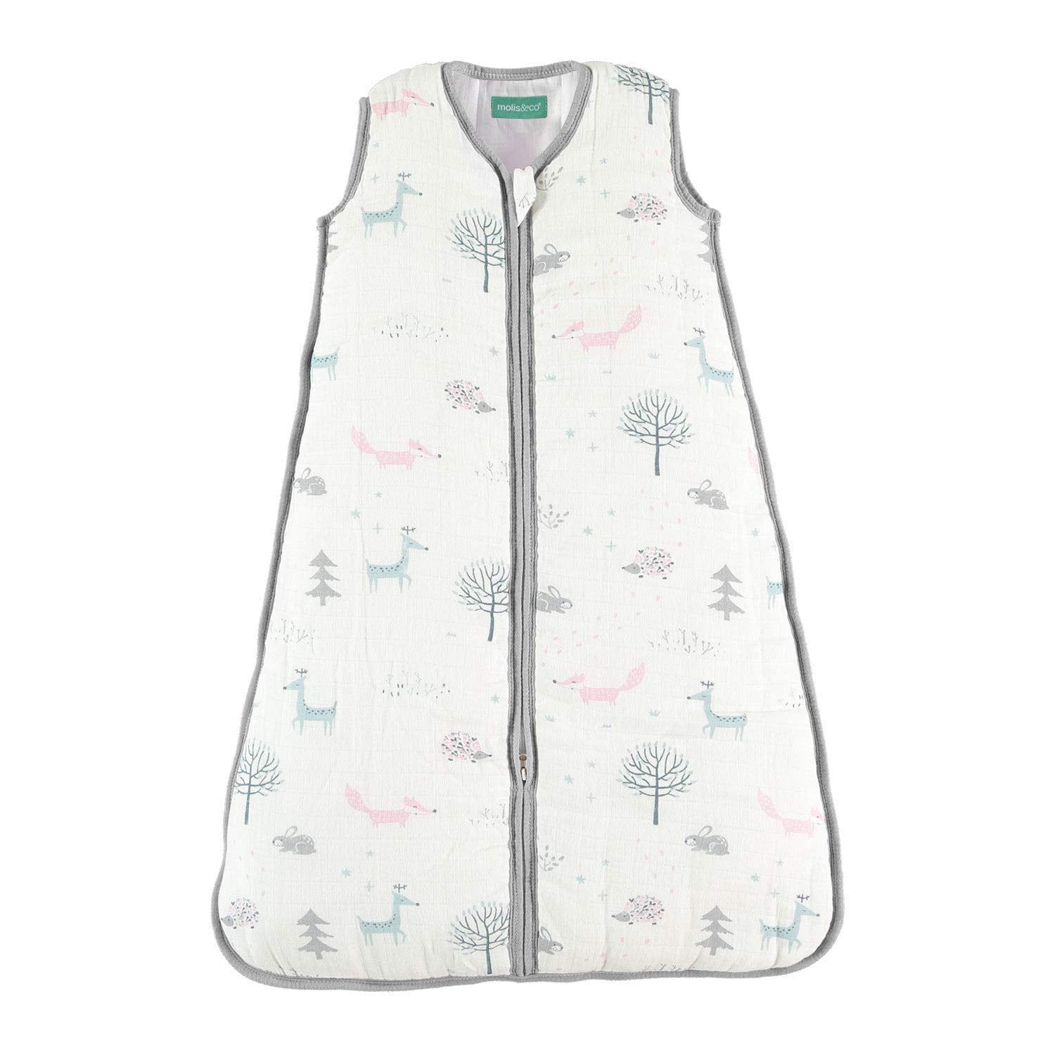 Molis & co Sleeping Bag Baby, 2.5 TOG，Thick，Super Soft and Warm Muslin  Wearable Blanket for Unisex 12-18 Months. 33.1. Ideal for Winter, Forest  Pattern 