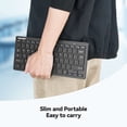 thumbnail image 3 of TECKNET BASICS 2.4G Wireless Keyboard - Mini Compact Keyboard with Media Hotkeys, 12-Month Battery Life, Compatible with PC, Desktop, Laptop, Smart TV - Black, 3 of 7