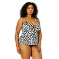 thumbnail image 7 of Women's Plus Size Wild Cat Ring Easy Tankini Swim Top, 7 of 7