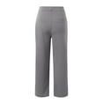 thumbnail image 5 of SUYOLL Women Trousers Solid Color with Pockets Loose Fit Straight Leg Design Comfortable Everyday Wear Sporty Pants, 5 of 5