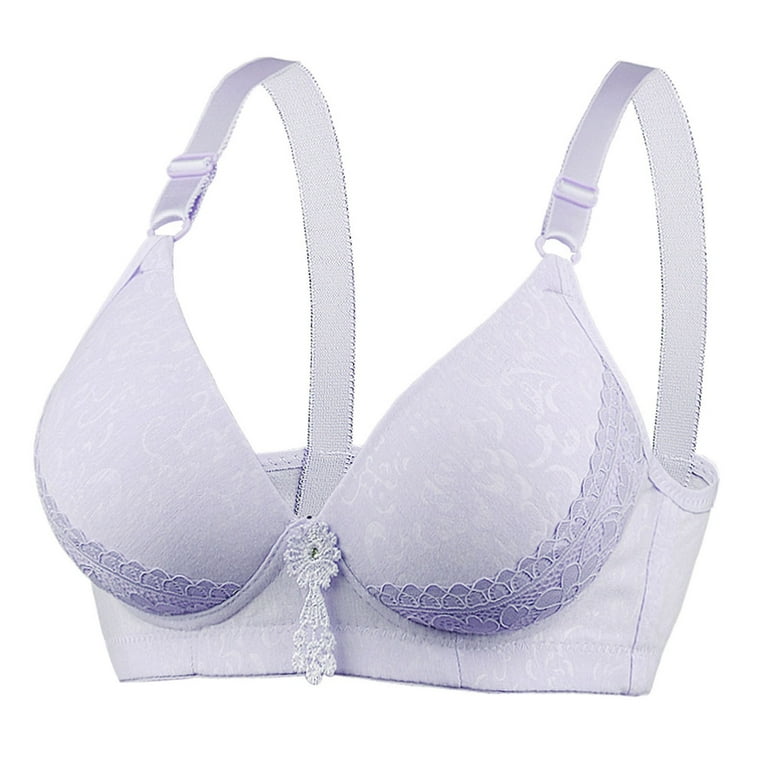 Pejock Everyday Bras for Women, Women's Ultimate Comfort Lift Wirefree Bra  Comfortable Lace Breathable Bra Underwear No Rims Bras No Underwire Gray Cup  Size 40/90BC 