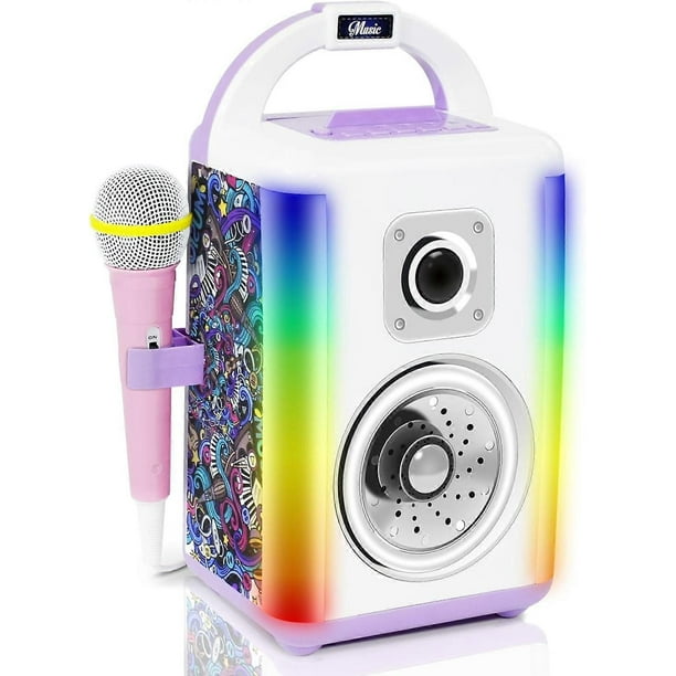 Kids karaoke machine, 2 microphones, singing toy for toddlers, good birthday gift for boys.