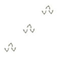 thumbnail image 4 of Guardoinrt Superbe Filigrane 3 Trous Connecteur Menuiser Bijoux Bricolage Résultats Blanc K 3Set, 4 of 6