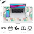 thumbnail image 5 of Pink Green Flowers Mousepad Gaming Pad Mouse Waterproof No Slip for Office Home Work Gaming Table Tables Mousemat Rubber Base Mousepad with Stitched Edges 35.4x15.7inches, 5 of 7