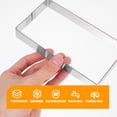 thumbnail image 4 of Stainless Steel Rectangle Pancake Mold Baking Tool for Bread, 4 of 9