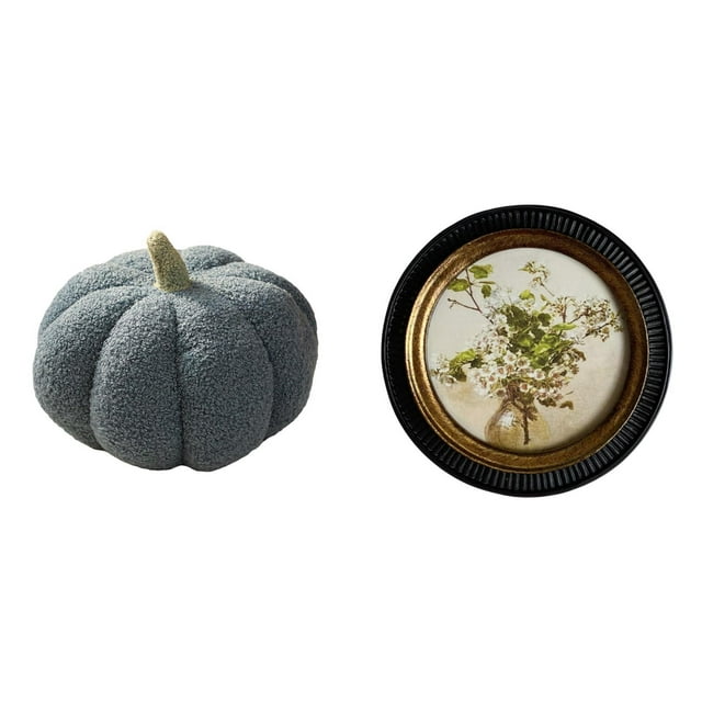 Cojín De Sofá De Felpa Con Forma De Calabaza De Halloween Y Marco De Fotos De Resina Con Relieve Antiguo Europeo, Conjunto Decorativo Para Dormitorio, Decoración Retro Del Hogar.