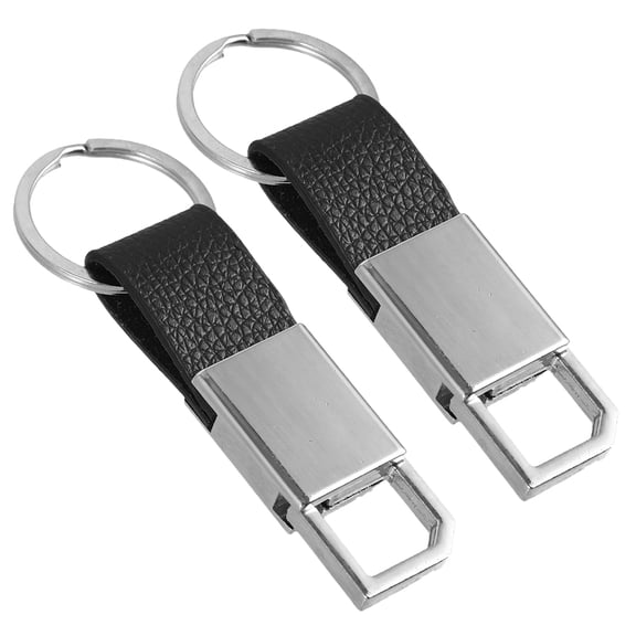 WRITWAA 2Pcs Heavy Duty Black Keychain Organizer with Wrist Strap and Stylish Design for Daily Essential Carry