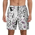 thumbnail image 2 of Picia Cowboy pattern Mens Swim Trunks with Compression Liner Stretch Beach Shorts Quick Dry with Zipper Pockets No-Chafing Board Shorts-Medium, 2 of 9