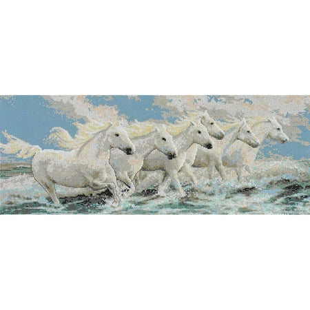 Horse Cross Stitch - Seaside Horses Counted Cross Stitch Kit, 21