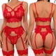 thumbnail image 2 of Lencería erótica Sexy para mujer, sujetador y bragas, ligas, conjuntos de lencería transparentes, ropa interior Sexy, disfraces femeninos, 3 piezas, 2 of 3