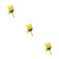 thumbnail image 3 of Destyer 1/2/3/5 Coffre-Fort et Réutilisable de Mariage Boutonnière - Apparence Réaliste Large Épingle d'Application Fixation Broches Tissu Fleurs Jaune 3PCS, 3 of 6