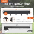 thumbnail image 2 of VEVOR Steel Landscape Edging, 5-Piece Steel Garden Edging Set, 39-Inch Long x 5-Inch High Band, Bendable Metal Landscape Edging, 3.15-Inch Nail Height, 2 of 9