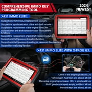 LAUNCH X431 IMMO Elite Automotive Key Fob Programming Tool Car Diagnostic Scan Tool with X-PROG 3 Key Programmer, 2 Years Free Update
