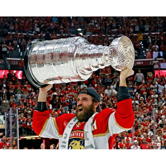 Aaron Ekblad Florida Panthers Unsigned 2024 Stanley Cup Champions Raising Cup Photograph