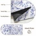 thumbnail image 6 of Blue Botanical Round Area Rug 4 FT, Non Slip Indoor Outdoor Rug, Elegant Watercolor Botanical Birds Washable Soft Circular Carpet Non-Shedding Floor Mat for Coffee Table Nursery Foyer Balcony, 6 of 8