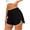 Black, variant on RKSTN Gym Shorts Women Dolphin Shorts Trendy Solid Color Split Hem Elastic Waist Casual Summer Shorts with Pockets