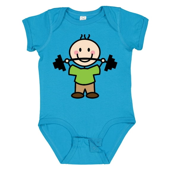 Inktastic Weightlifting Boy Weightlifter Exercise Boys Baby Bodysuit