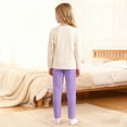 thumbnail image 5 of GBSYEWXS Leggings For Girls Toddler Solid Color Ankle Slim-Leg Fleece Lined Comfortable Purple Trousers Size 3-4 Years, 5 of 6