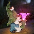 thumbnail image 3 of Estatua De Gnomo De Jardín, Figurita De Gnomo De Resina Solar, Figurita De Gnomo De Césped Para Patio, Porche De Césped Vogacara HA035262-00, 3 of 6