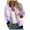 Light Purple, variant on Women's Casual Full Print Zipper Cardigan Jacket Long Sleeve Lightweight Outerwear Ladies Jacket plus Size Womens Winter Jacket Hood Wool Dress Womens plus Size Clothes 3x Women S Coats And Jacket