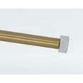 thumbnail image 4 of MERIVILLE 1-Inch Diameter Single Window Treatment Curtain Rod, Vico White Marble End Cap Finial, 48-inch to 84-inch Adjustable, Royal Gold, 4 of 4
