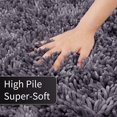 thumbnail image 2 of CPDD Premium Bathroom Rug Non Slip Fluffy Bath Mat, Incredibly Soft Comfortable, Extra Thick, Water Absorbent, Shaggy Floor Mats, 31.5 x 19.8 Inches, Gray Grey 31.5 x 19.8 Inch, 2 of 7