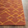 thumbnail image 2 of Contemporary Rug - Straw Patch Wool/Cotton -Rust/Gold-Color:Rust/Gold,Design:Contemporary,Shape:Rectangle,Size:8'L x 5' W, 2 of 8