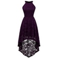 thumbnail image 5 of Dressystar Women Halter Floral Lace Cocktail Party Dress Female Knee Length Bridesmaid Dress, 5 of 10