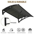 thumbnail image 5 of Yescom 39"X29" Window Awning Door Canopy Polycarbonate Anti-UV30+ Cover Outdoor Rain Snow Protection Patio Brown Board, 5 of 9