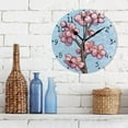 thumbnail image 6 of Cartoon Plum Blossom Round Wall Clock Silent Analog Battery Operated Gold Pointer Home Decor 9.84" Diameter, 6 of 11