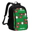 thumbnail image 1 of Balery Cute Santa Mochila con carga USB para hombre y mujer - Mochila impermeable y antirrobo para laptop con puerto USB para viajes, trabajo, 1 of 7