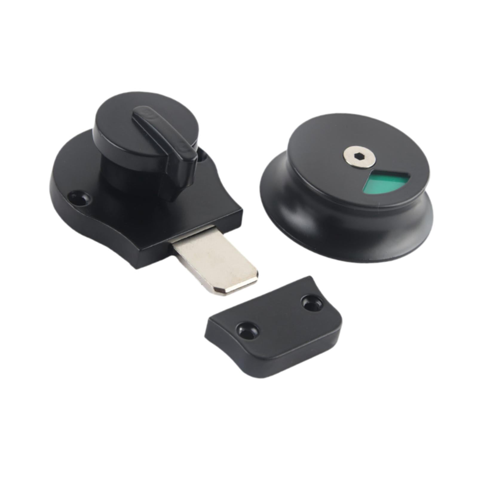 Wzmzjy Accessories RV Bathroom Door Lock Sturdy Professional Replace Parts Multipurpose Black