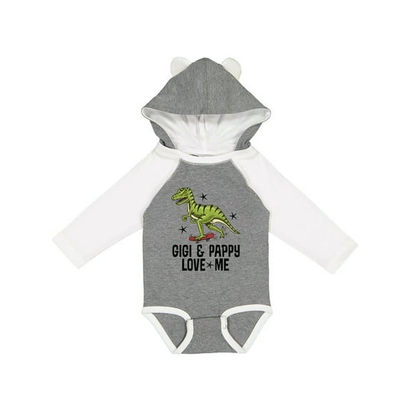 Inktastic Gigi and Pappy Love Me Grandson Boys Long Sleeve Baby Bodysuit