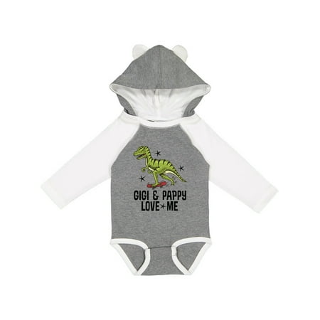 

Inktastic Gigi and Pappy Love Me Grandson Boys Long Sleeve Baby Bodysuit