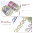 thumbnail image 7 of Frcolor Tape Lace Washi Glitter Masking Christmas Wrapping Tapes Washi Tape Scrapbook Sparkly Decorative Diy Flower Bling Sticky, 7 of 7