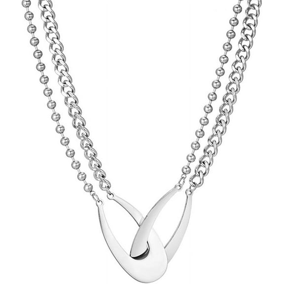 Chunky Necklaces Women Irregular Link Chain Choker Clavicle Toggle Clasp Punk Jewelry