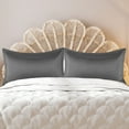 thumbnail image 5 of Unique Bargains 2-Pack Silky Satin Pillow Shams King 20"x 36" Deep Grey, 5 of 8