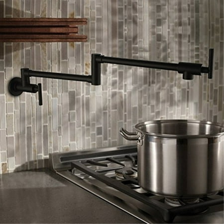 Sprinkle Wall Mounted Br Kitchen Faucet Pot Filler Double Joint Sprinkle Wall Mounted Br Kitchen Faucet Pot Filler Double Joint Spout Oil Rubbed Bronze Black