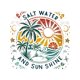thumbnail image 2 of Salt Water And Sun Shine T-Shirt, Sublimation, Summer, Retro Beach, Tropical Top, Graphic Cotton T Shirt, 2 of 6