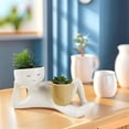 thumbnail image 3 of Lazy Guy Planter, Funny Plant Pots, Lazy Little Character Flowerpot, 3 of 5